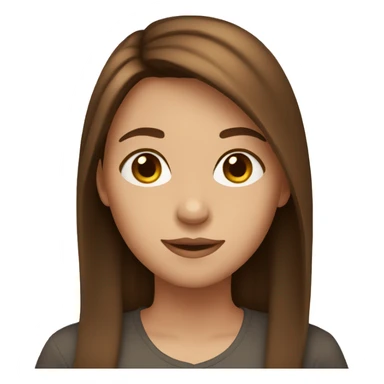 girl with brown hair zoomed out sticker