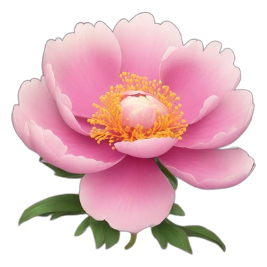 radiant peony flower sticker