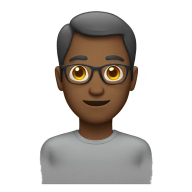 Man with eyeglass sticker