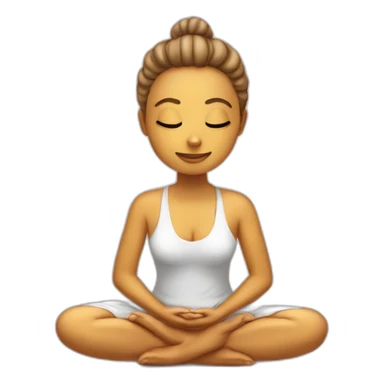 meditation euphorie bonne humeur femme sticker