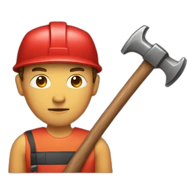 men with a red hammer sticker