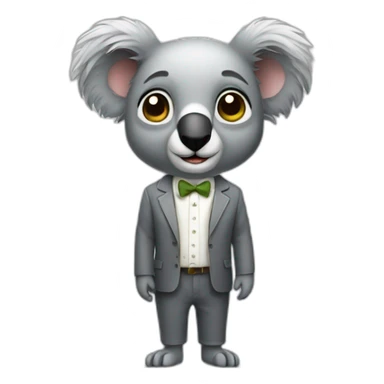 smart thin math koala man sticker