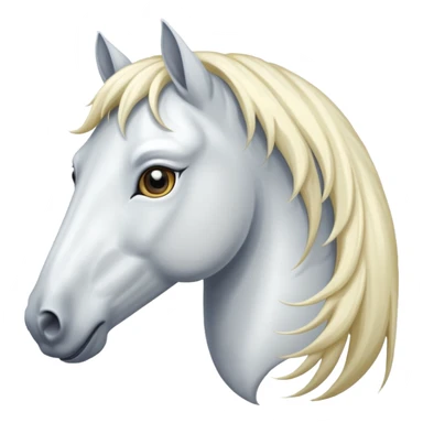 white horse face  sticker
