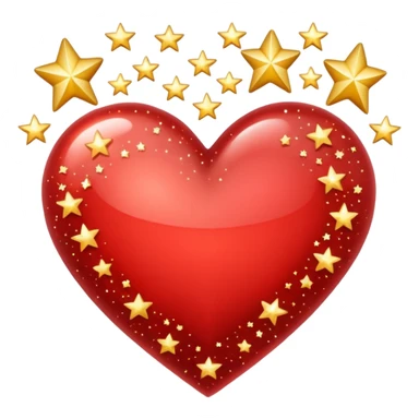 Love stars heart sticker