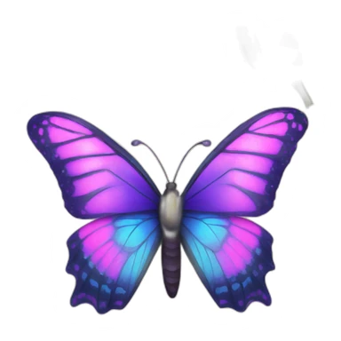 butterfly with tulips and sparkle sticker