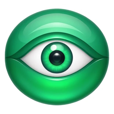 emerald with eyes  sticker