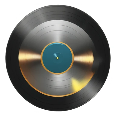 Vinyl record dj sticker