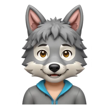 Minecraft wolf emoji for discord with a hand petting the dog on the top of its head sticker