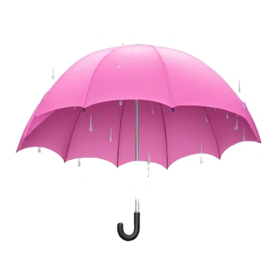 Raining on pink umbrella sticker