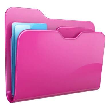 Pink folder emoji sticker