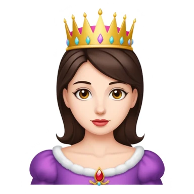 Brunette birthdau queen  sticker