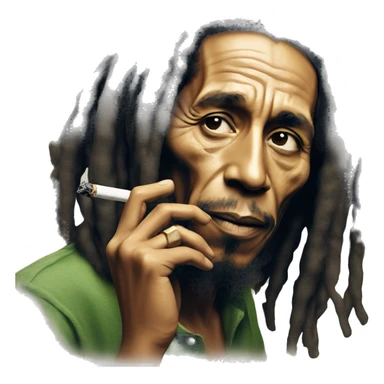Bob Marley smoking sticker