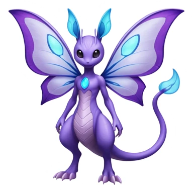 Venomoth-Mewtwo-Lunala-Fakémon-hybrid-creature (full body)  sticker