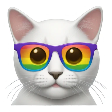  Gay Cat with  gay sunglasses sticker