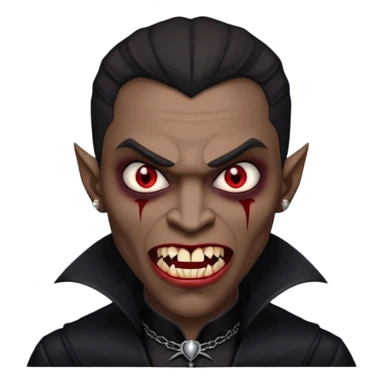black men Vampire sticker