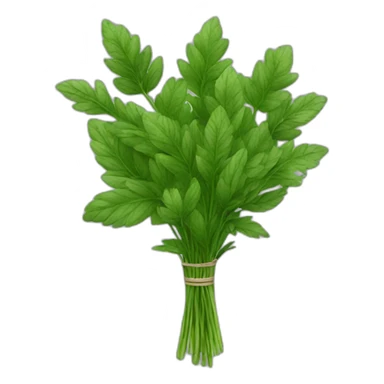 bouquet of green herbs sticker