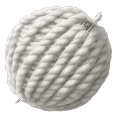 Dessine une pelote de laine avec deux aiguilles à tricoter dedans sticker