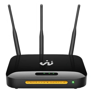 black Wi-Fi router sticker