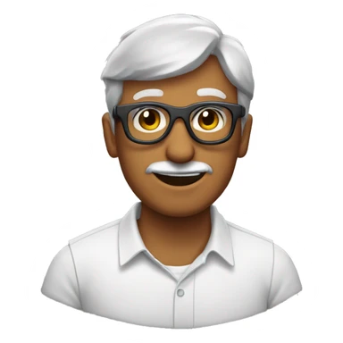 chico moreno con gafas caminando sticker