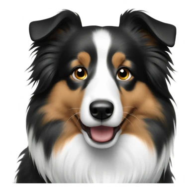 Black and white Sheltie  sticker