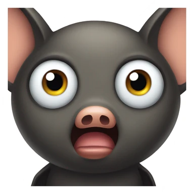 Bat with big eyes  sticker