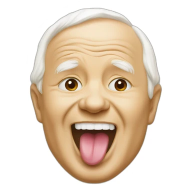 John Paul Ii with his tongue out sticker