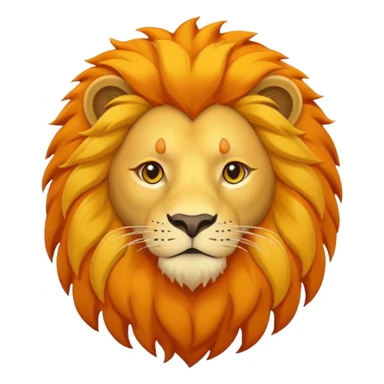 lion flat design, no shading sticker