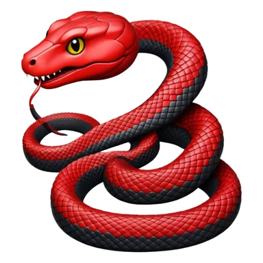 Black and red gothic snake sticker
