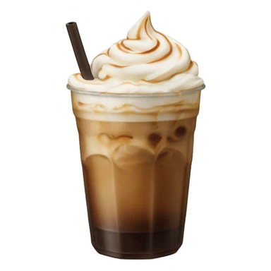 iced coffee with whipped crème  sticker