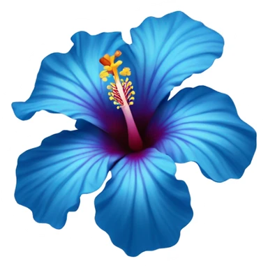 one blue hibiscus flower sticker