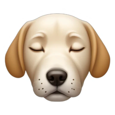 dog head with closed eyes and dog head massage with human hands sticker