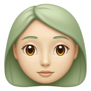 Minimal wellness emoji representing tighter skin and firmness,
subtle lifting effect, smooth contours, calm and natural,
no beauty or cosmetic symbols, soft sage green color palette sticker