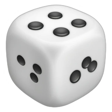 white dice  with the 4 the 5 and the 6 visible sticker
