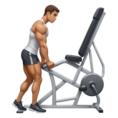 side-view triceps-machine exercise sticker