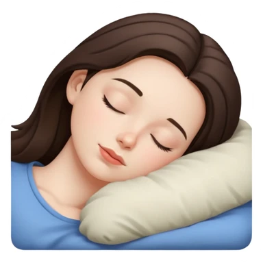Brunette girl sleeping sticker