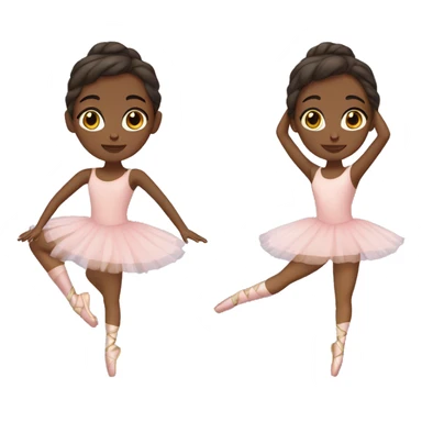 Brown girl ballerina sticker
