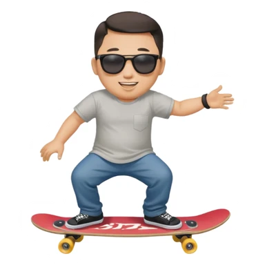 Kim jong-un riding skate board sticker