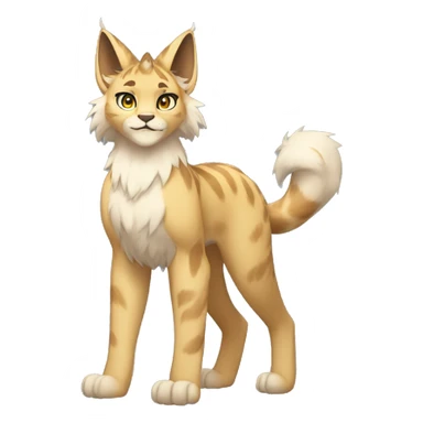 Anthro Fur-Sona Lynx-Fakémon Full Body sticker