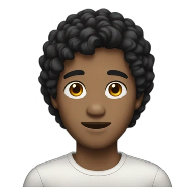 Black hair ,White young man sticker