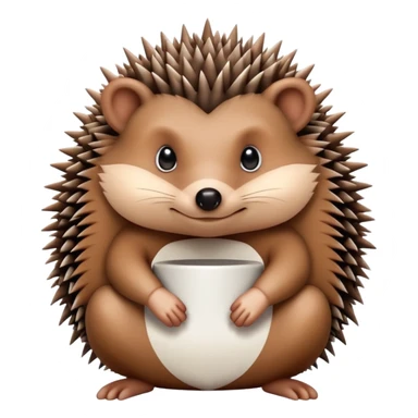 a sitting hedgehog  sticker
