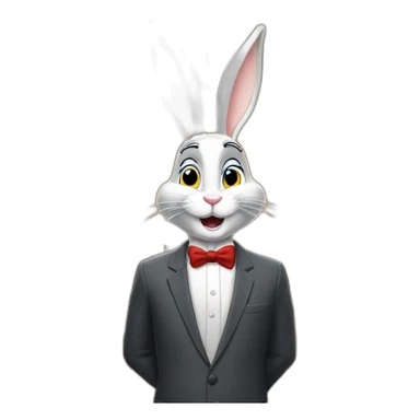 Bugs Bunny attends church sticker