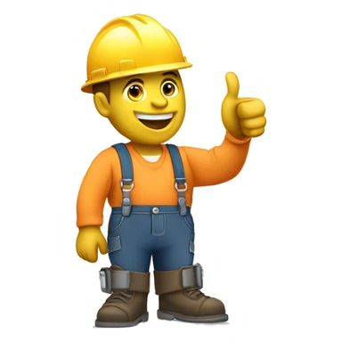 A linemen that works on power lines giving a thumbs up  sticker