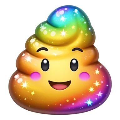 Sparkly poop  sticker