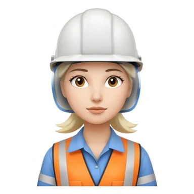 Ingeniera industrial casco blanco sticker