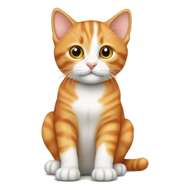 Orange tabby kitten sitting sticker
