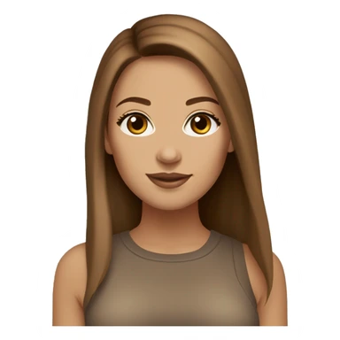 beautiful woman, straight long light brown hair, brown eyes with box of ugg shoes sticker