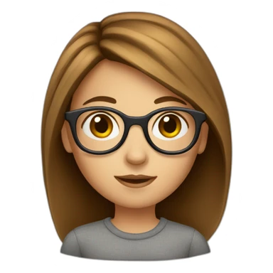 girl-with-brown-hair-and-very-round-glasses sticker