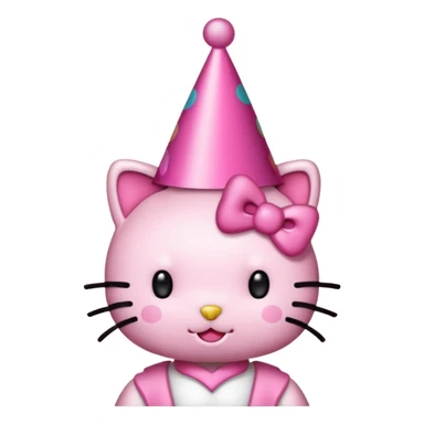 Hello kitty saying happy 17th birthday  sticker