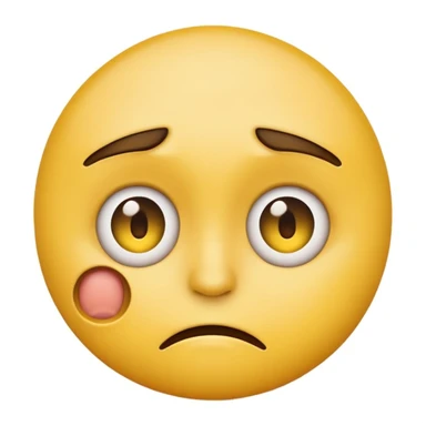 yellow emoji face but disgusted and eyes open sticker