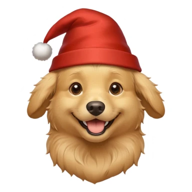 Dog in new yaer hat sticker